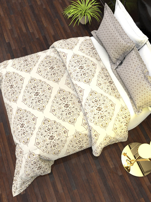 The White Moss DC London Double Bed 100% Cotton bedsheet with 2 pillow covers